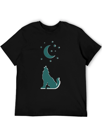 Wolf Moon Graphic Tee - Mens Black T-Shirt