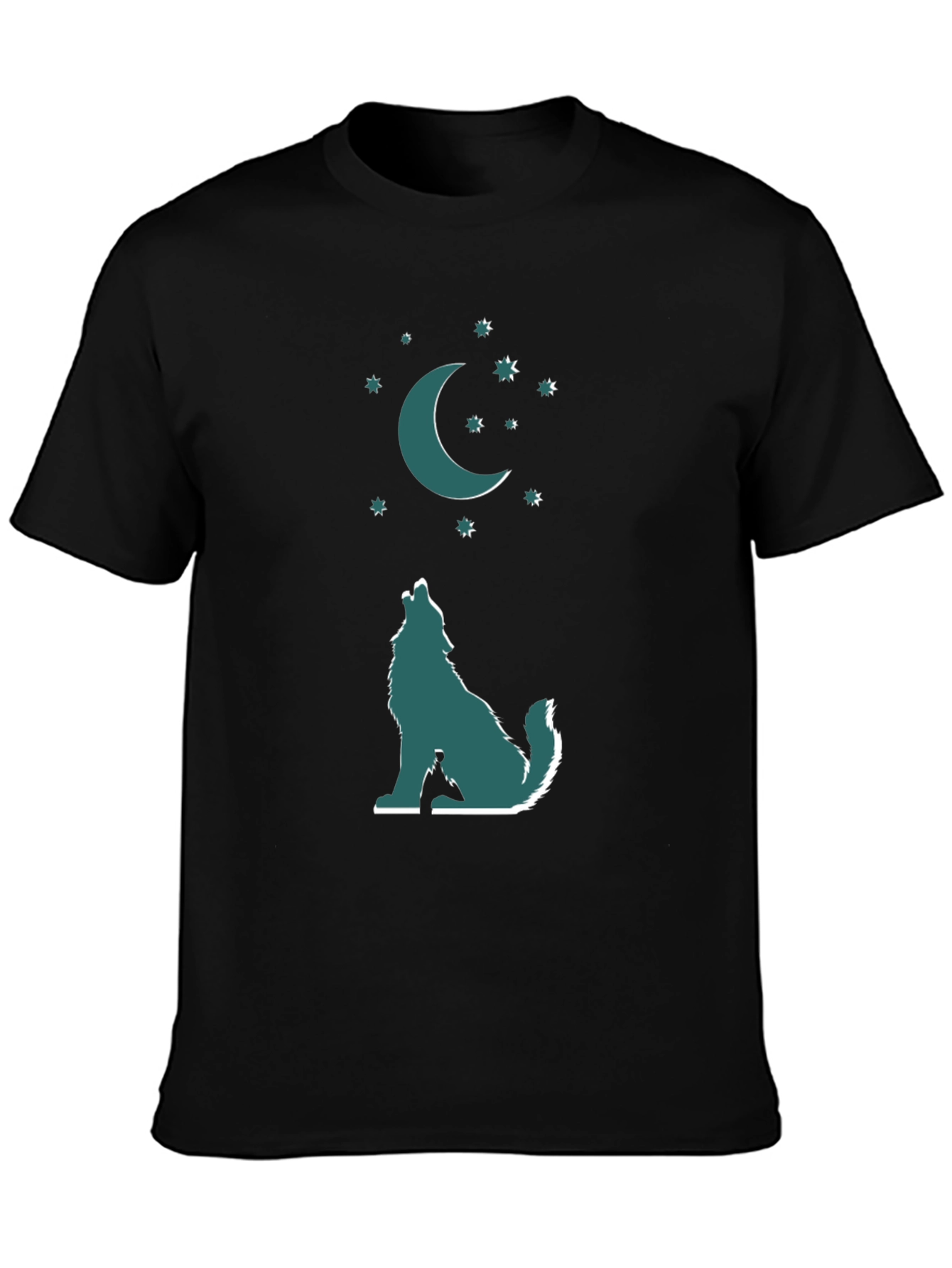 Wolf Moon Graphic Tee - Mens Black T-Shirt