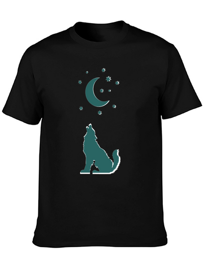 Wolf Moon Graphic Tee - Mens Black T-Shirt