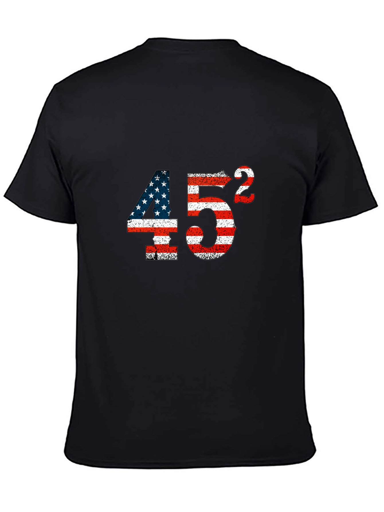 Patriotic 45 Squared American Flag Graphic Tee