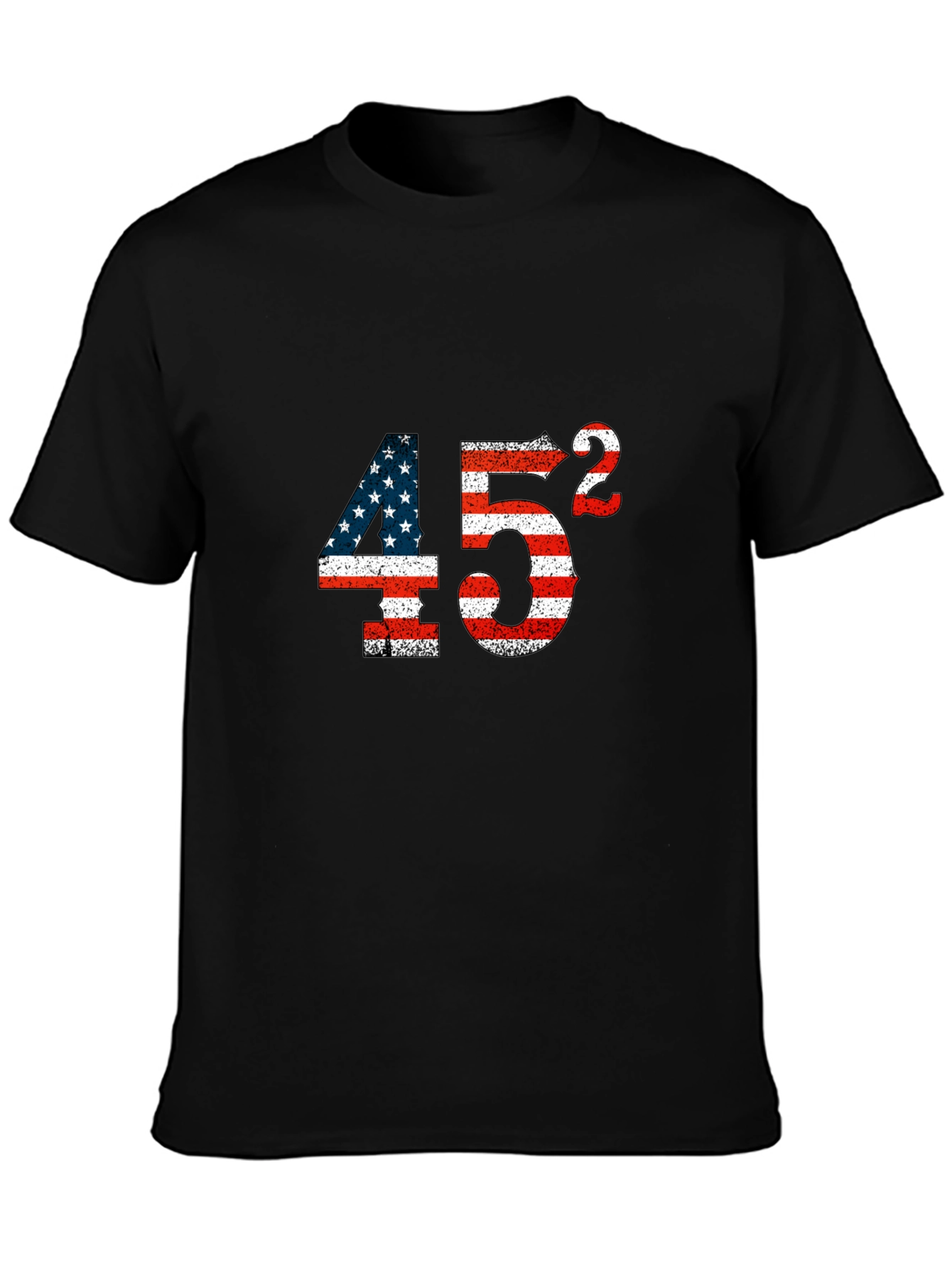 Patriotic 45 Squared American Flag Graphic Tee