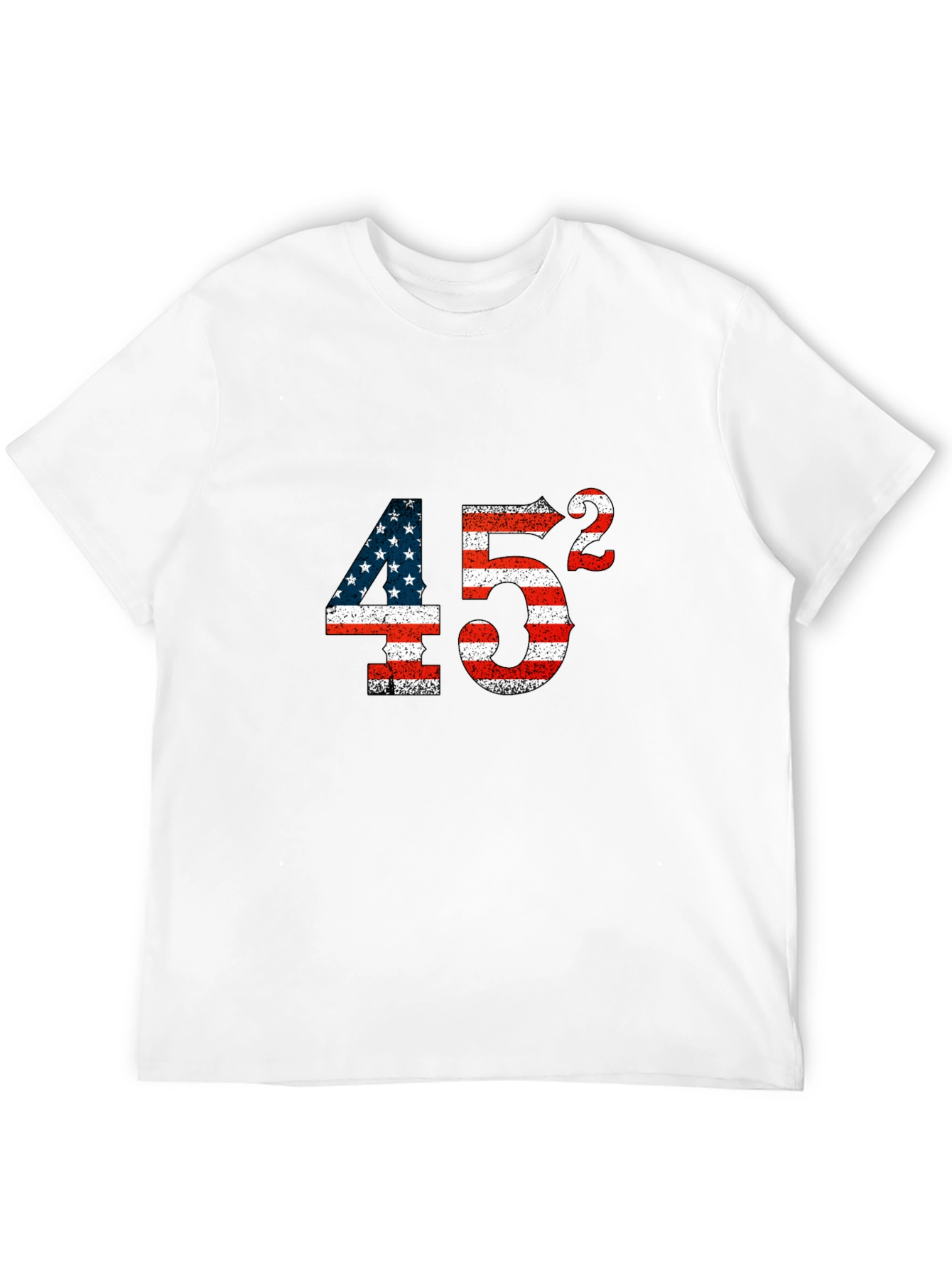 Patriotic 45 Squared American Flag Graphic Tee
