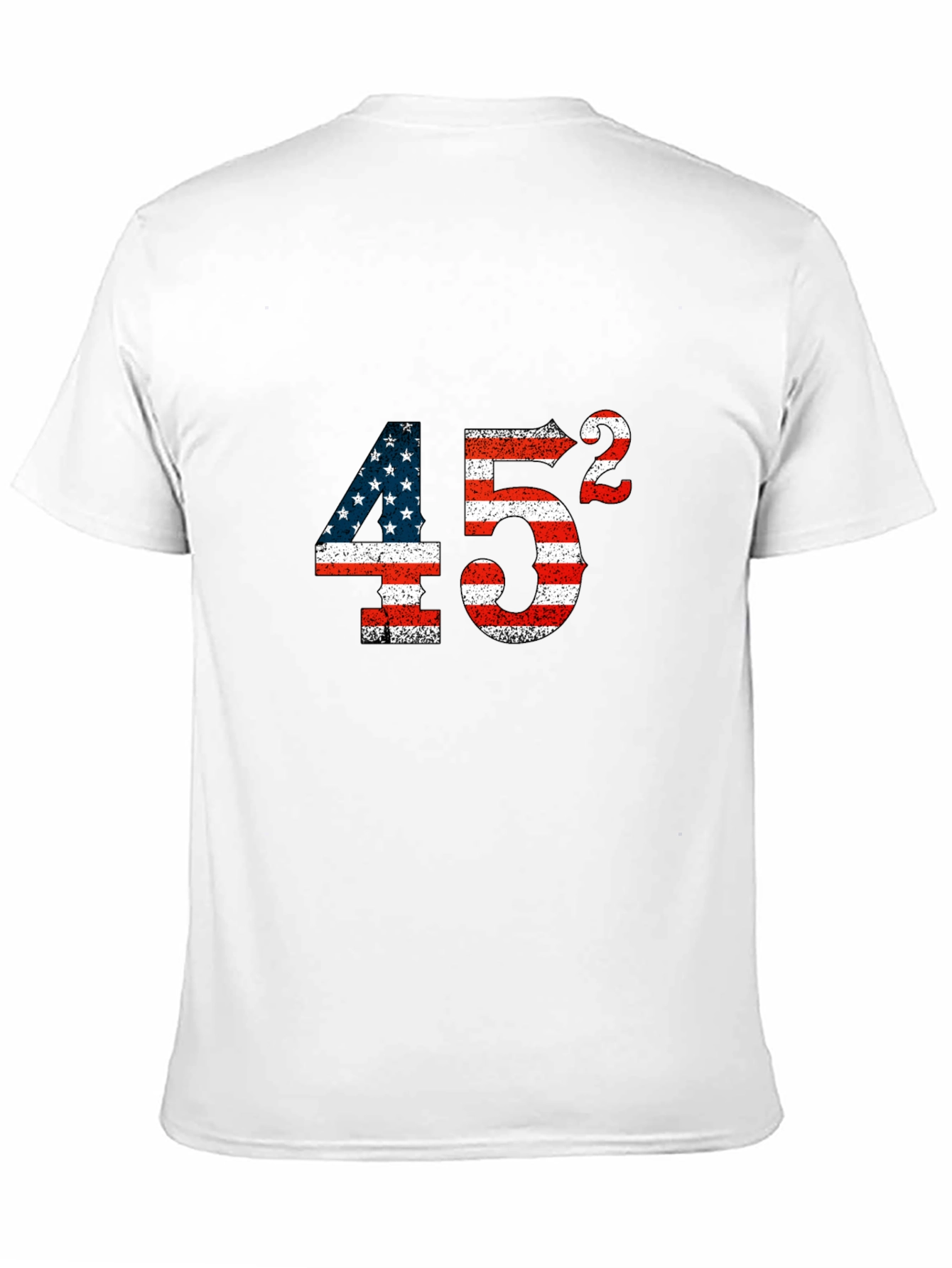 Patriotic 45 Squared American Flag Graphic Tee