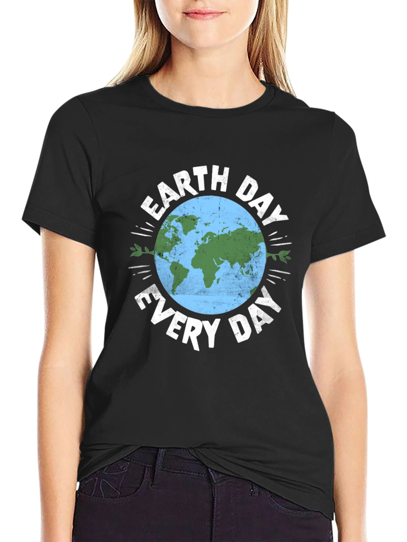 Earth Day Everyday Graphic Tee - Black
