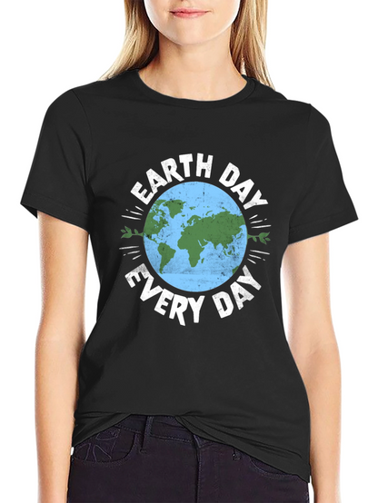 Earth Day Everyday Graphic Tee - Black