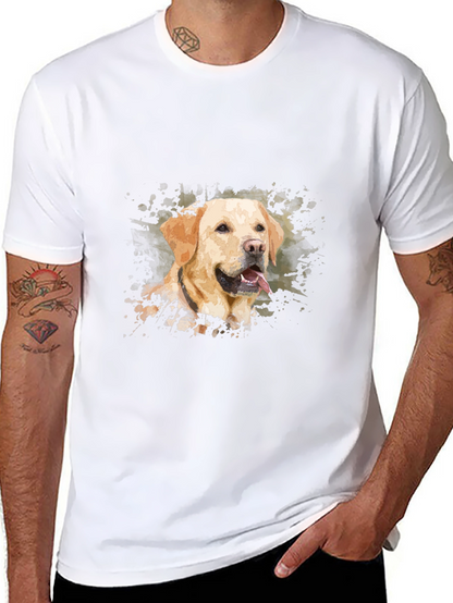 Labrador Dog Art Black T-Shirt