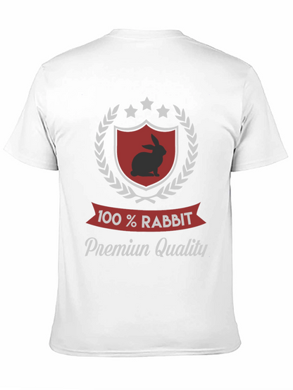 100% Rabbit Premium Quality Black T-Shirt