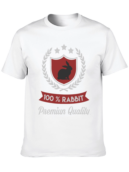 100% Rabbit Premium Quality Black T-Shirt