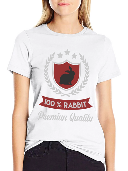 100% Rabbit Premium Quality Black T-Shirt