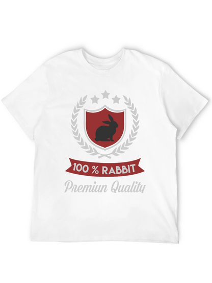 100% Rabbit Premium Quality Black T-Shirt