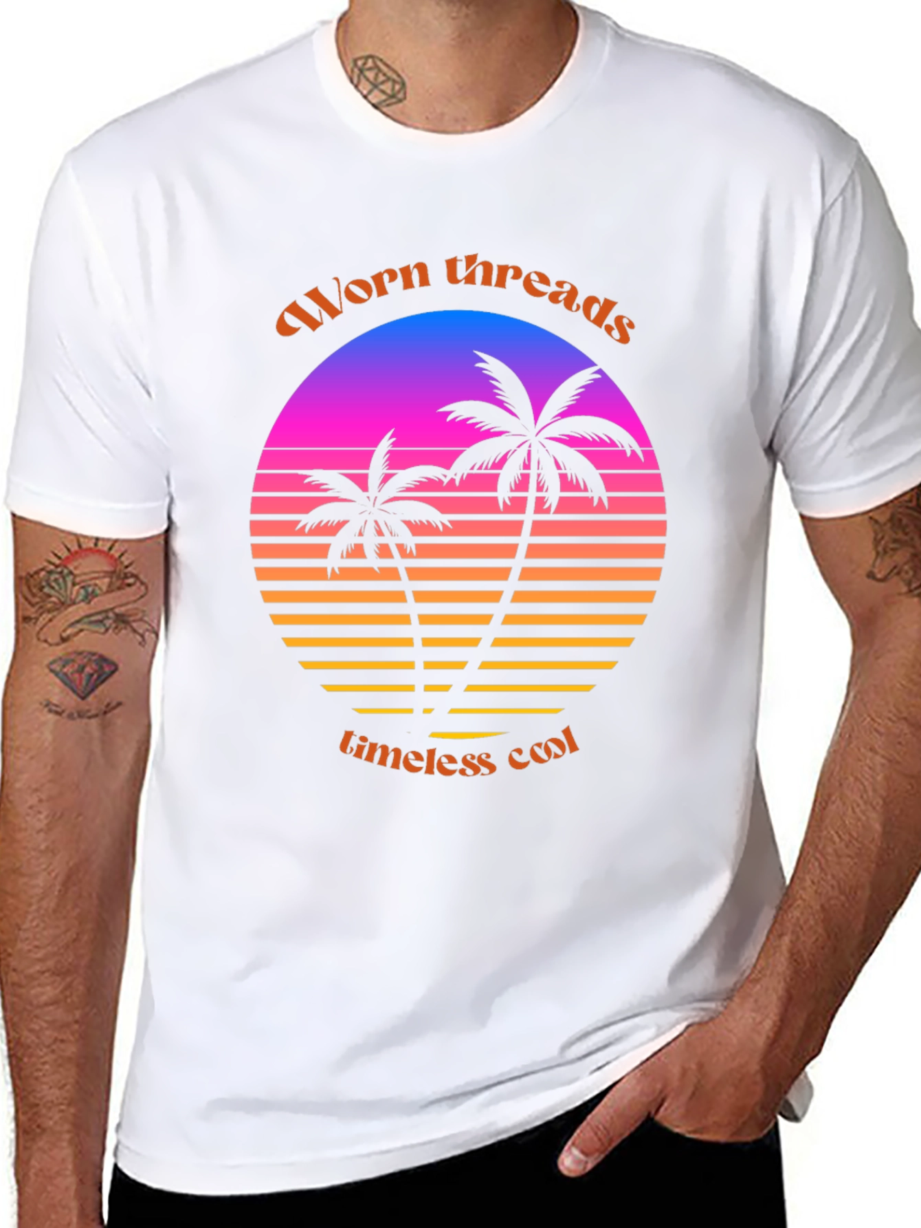 Worn Threads Retro Palm Tee