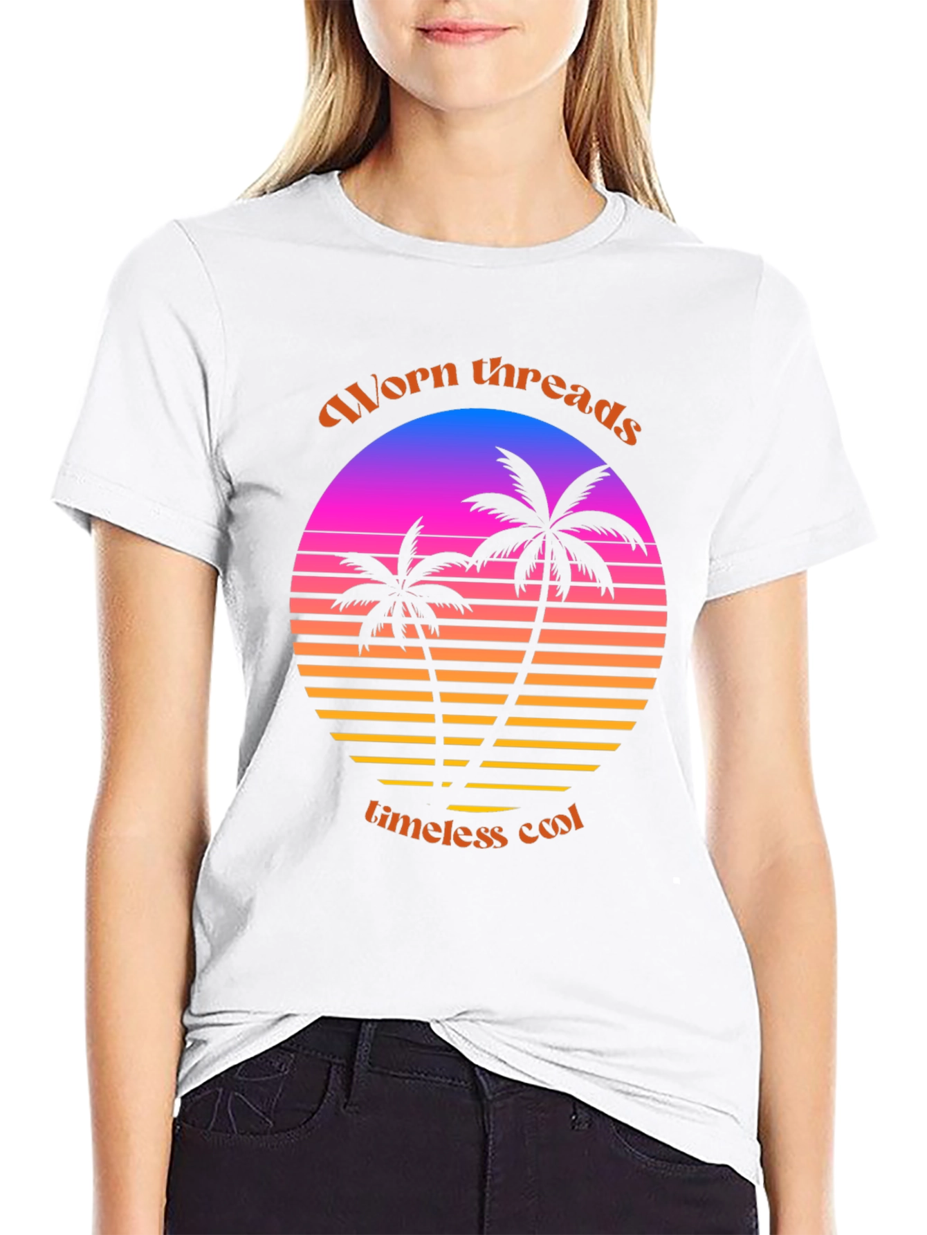 Worn Threads Retro Palm Tee
